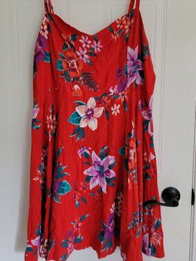 Old Navy Red Floral Dress